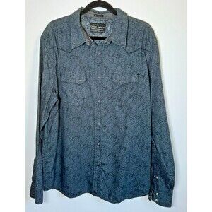 Cody James Shirt Mens‎ 2XL Gray Paisley Western Snap Long Sleeve Cowboy Rodeo